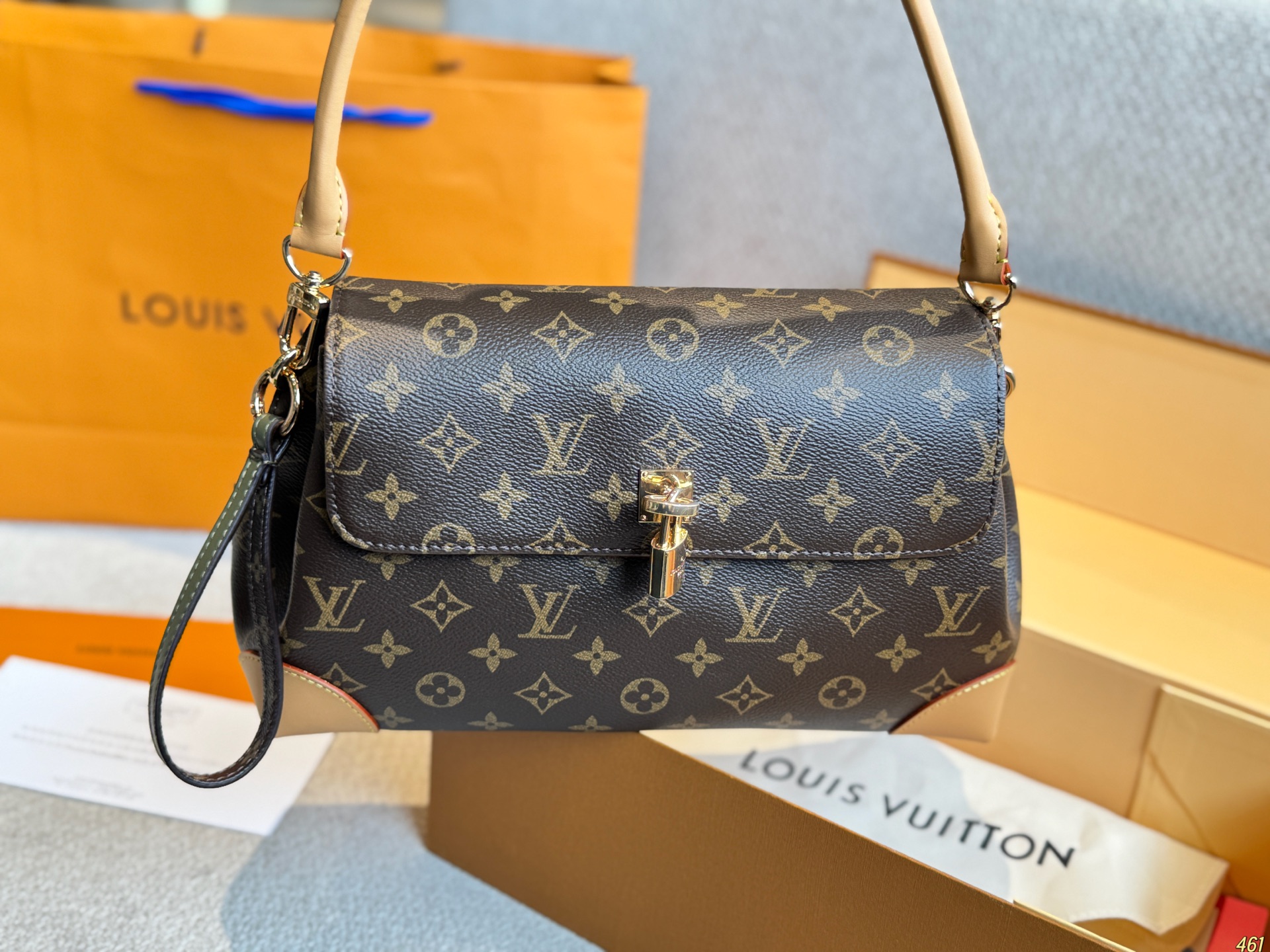 LV lock letter bag