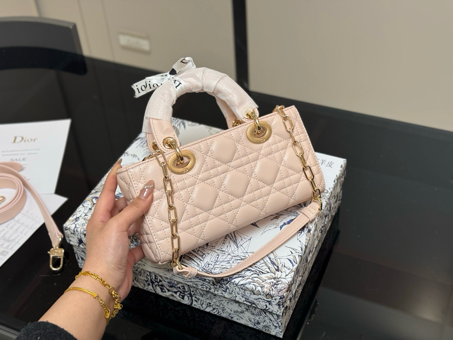 Dior lady joy sheepskin
