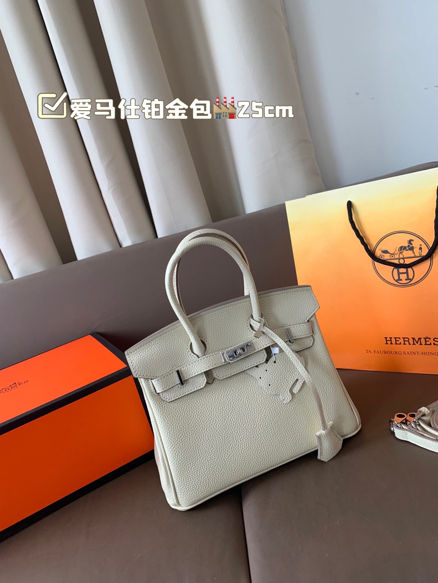 Birkin 25 white  tc