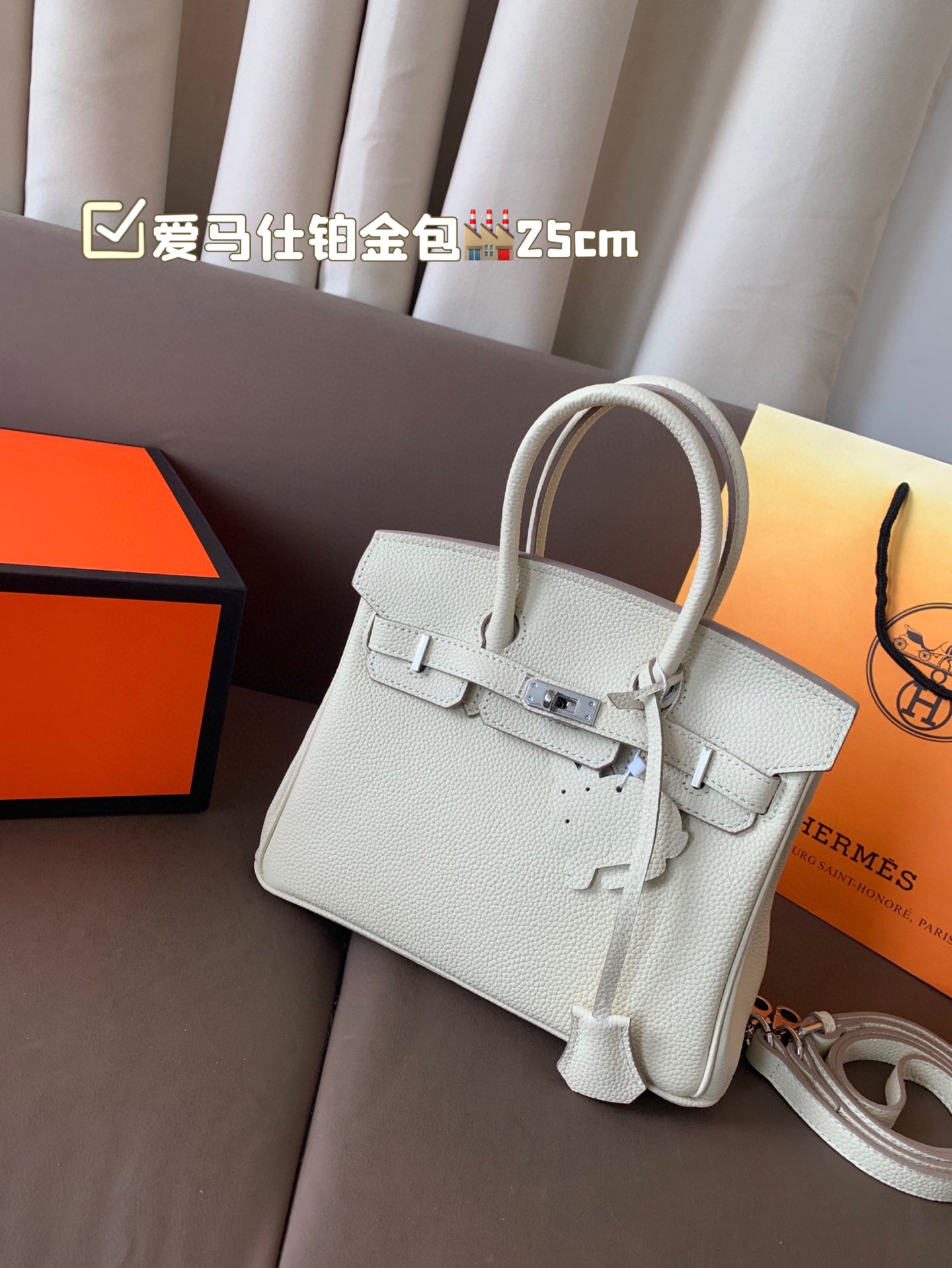 Birkin 25 white  tc