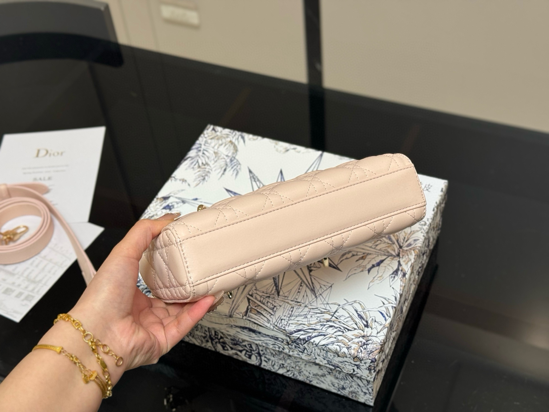 Dior lady joy sheepskin