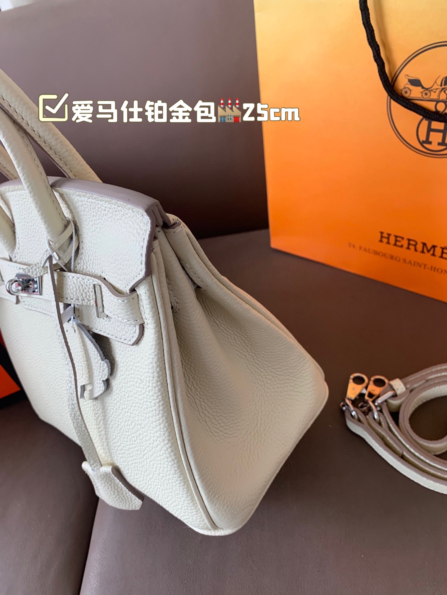 Birkin 25 white  tc