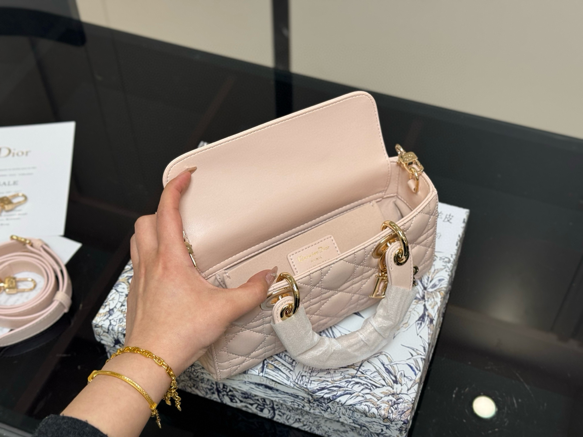 Dior lady joy sheepskin