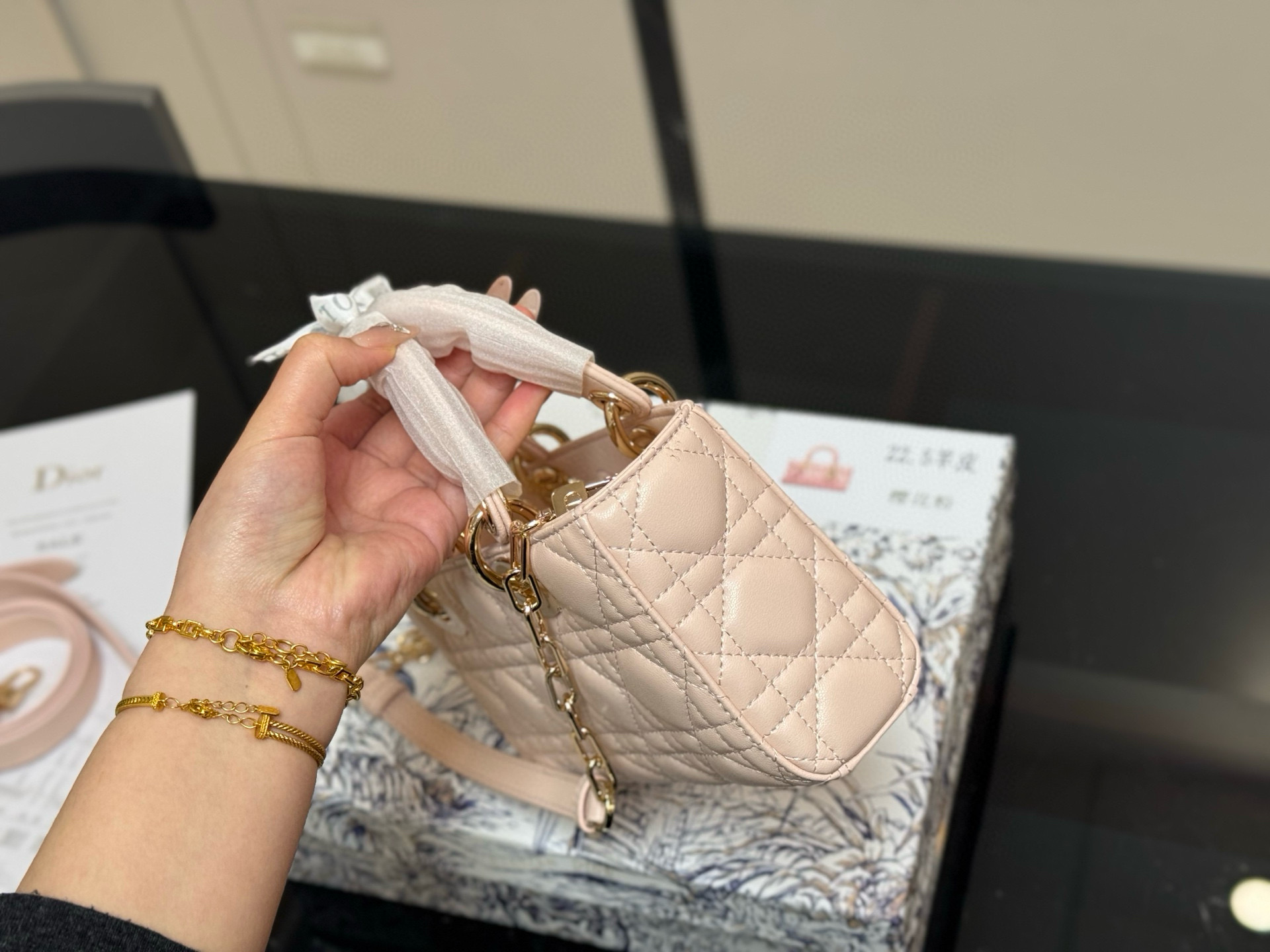 Dior lady joy sheepskin