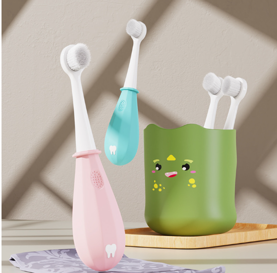 Cartoon children's tongue coating toothbrush