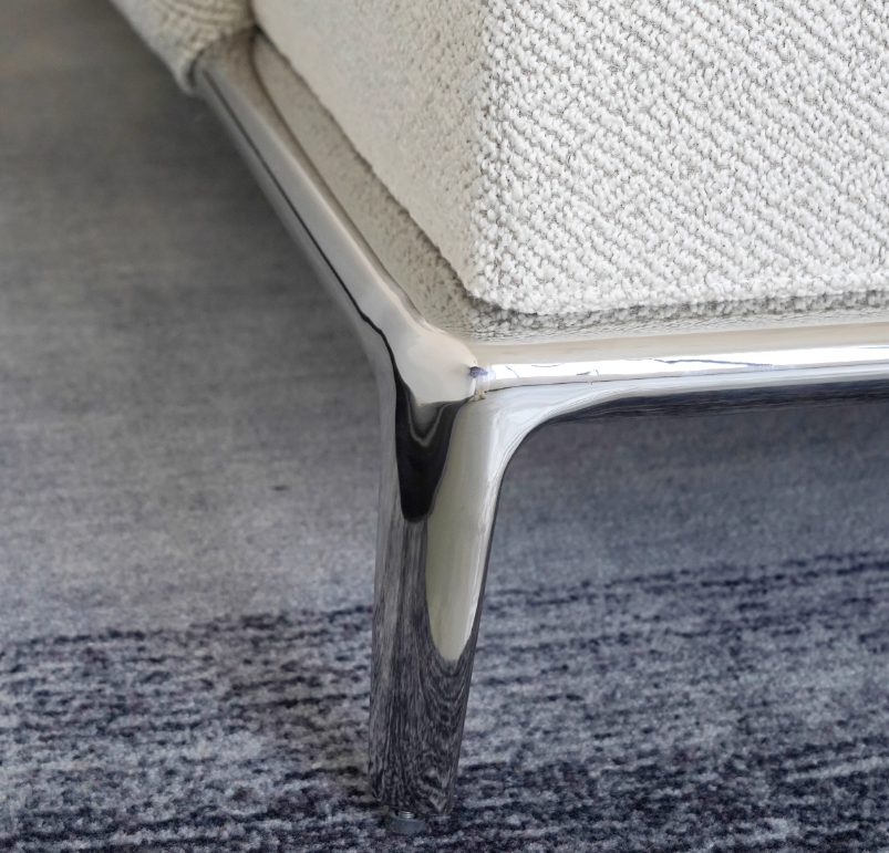 Italian minimalist designer PARK sofa, living room light luxury fabric straight row couch, modular combination sofa set.