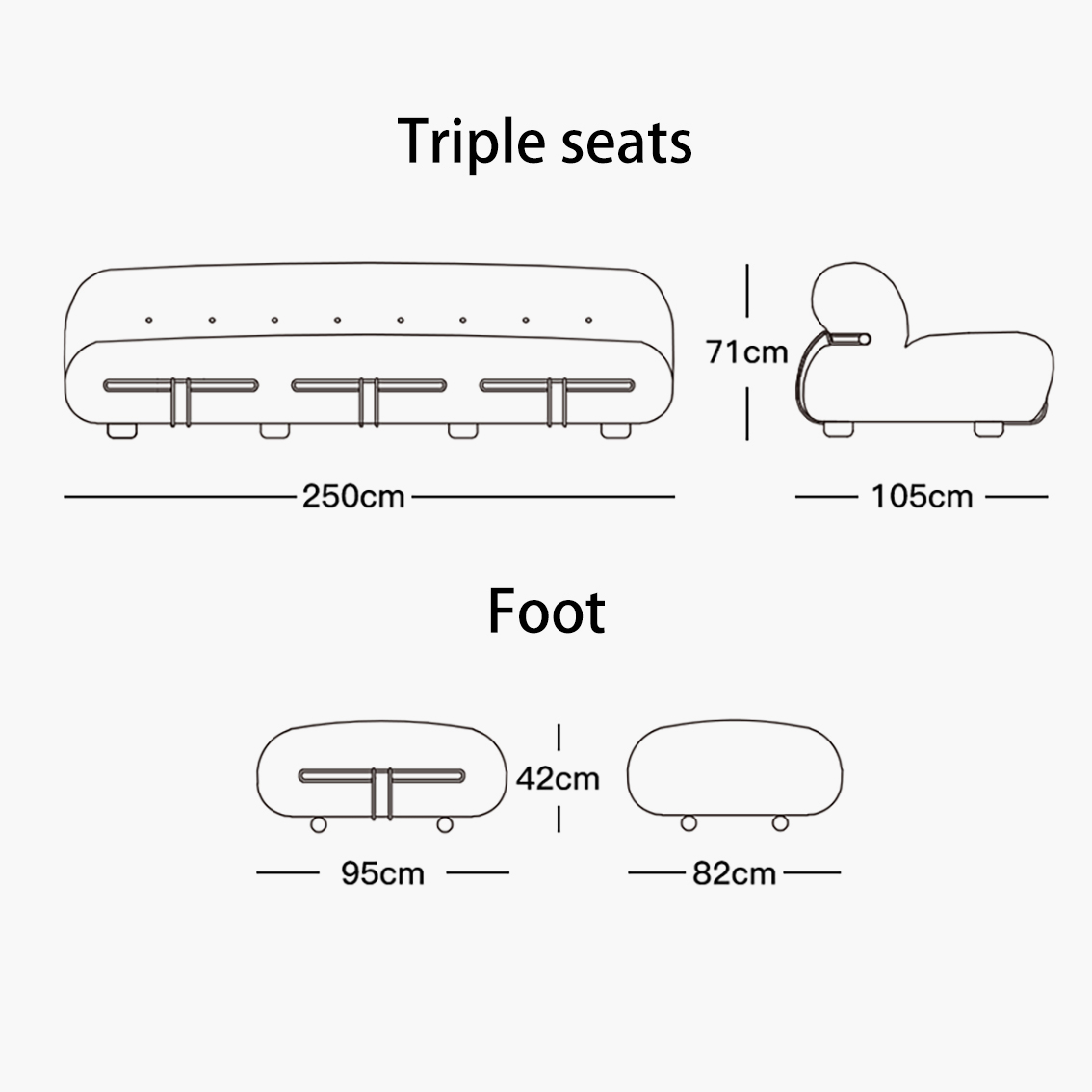 cassina Steel teeth sofa