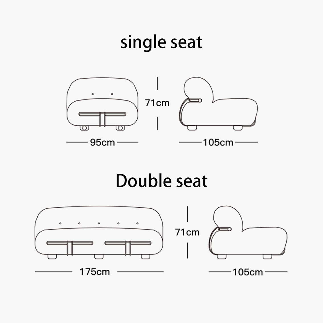 cassina Steel teeth sofa