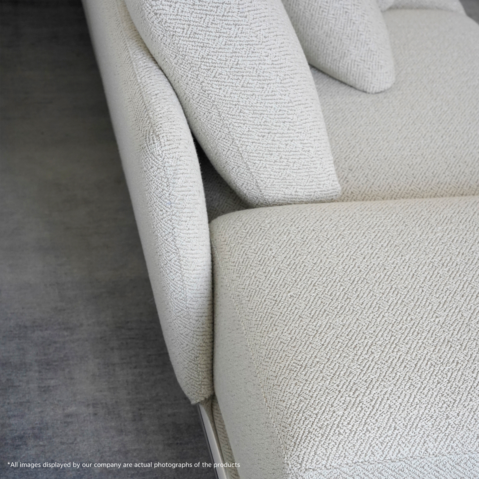 Italian minimalist designer PARK sofa, living room light luxury fabric straight row couch, modular combination sofa set.