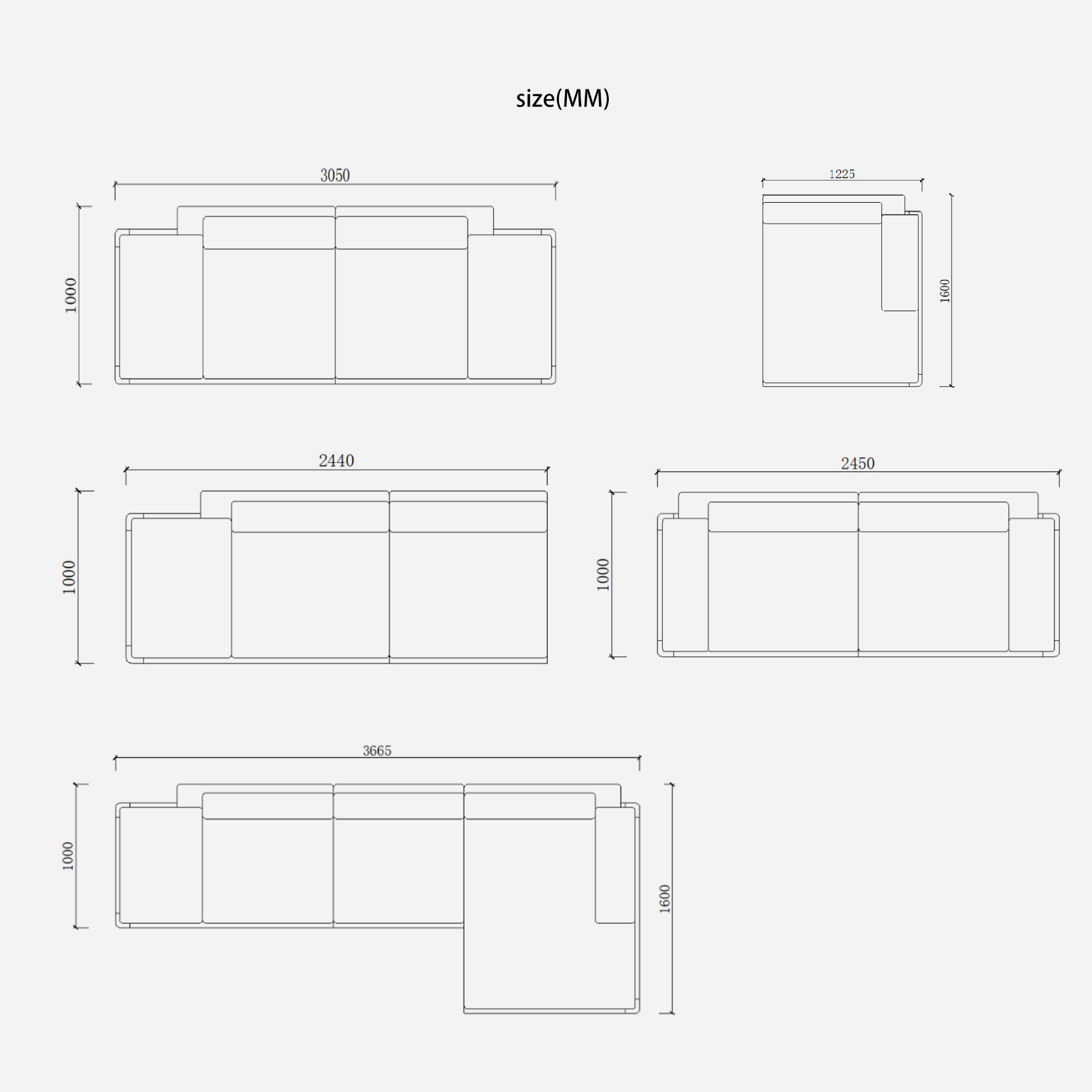 Italian minimalist designer PARK sofa, living room light luxury fabric straight row couch, modular combination sofa set.