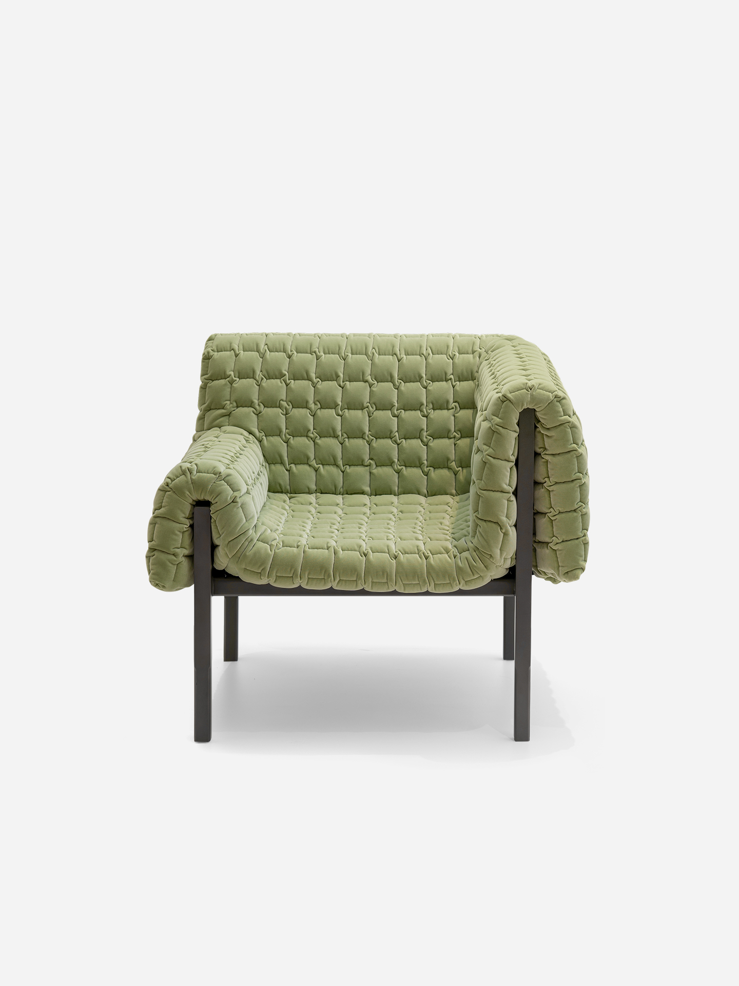 Italian minimalist designer Ruche Bella leisure chair, small living room straight row single sofa chair, living room combination fabric couch.