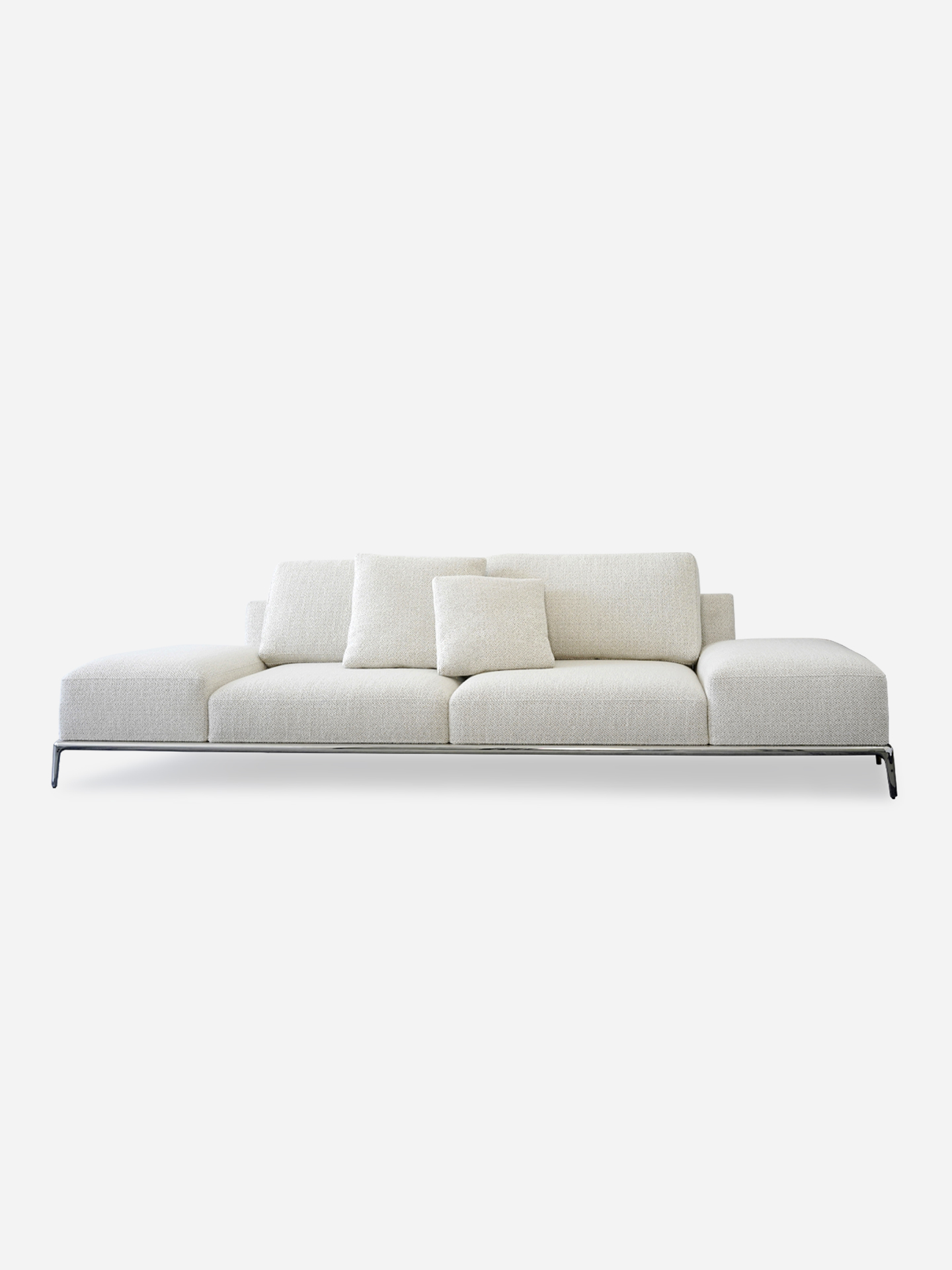 Italian minimalist designer PARK sofa, living room light luxury fabric straight row couch, modular combination sofa set.