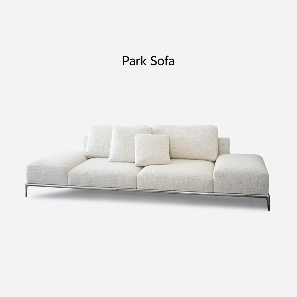 Italian minimalist designer PARK sofa, living room light luxury fabric straight row couch, modular combination sofa set.