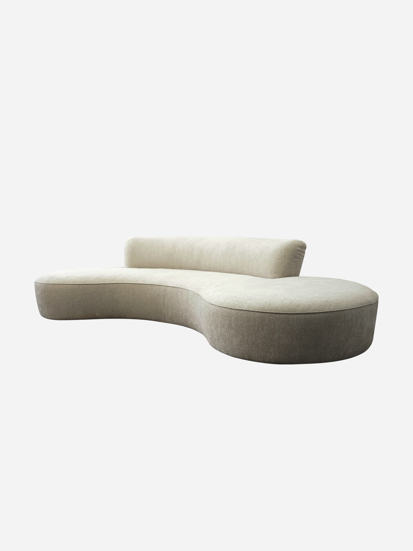 Italian minimalist designer fabric sofa, living room three seat curved sofa, leisure area couch