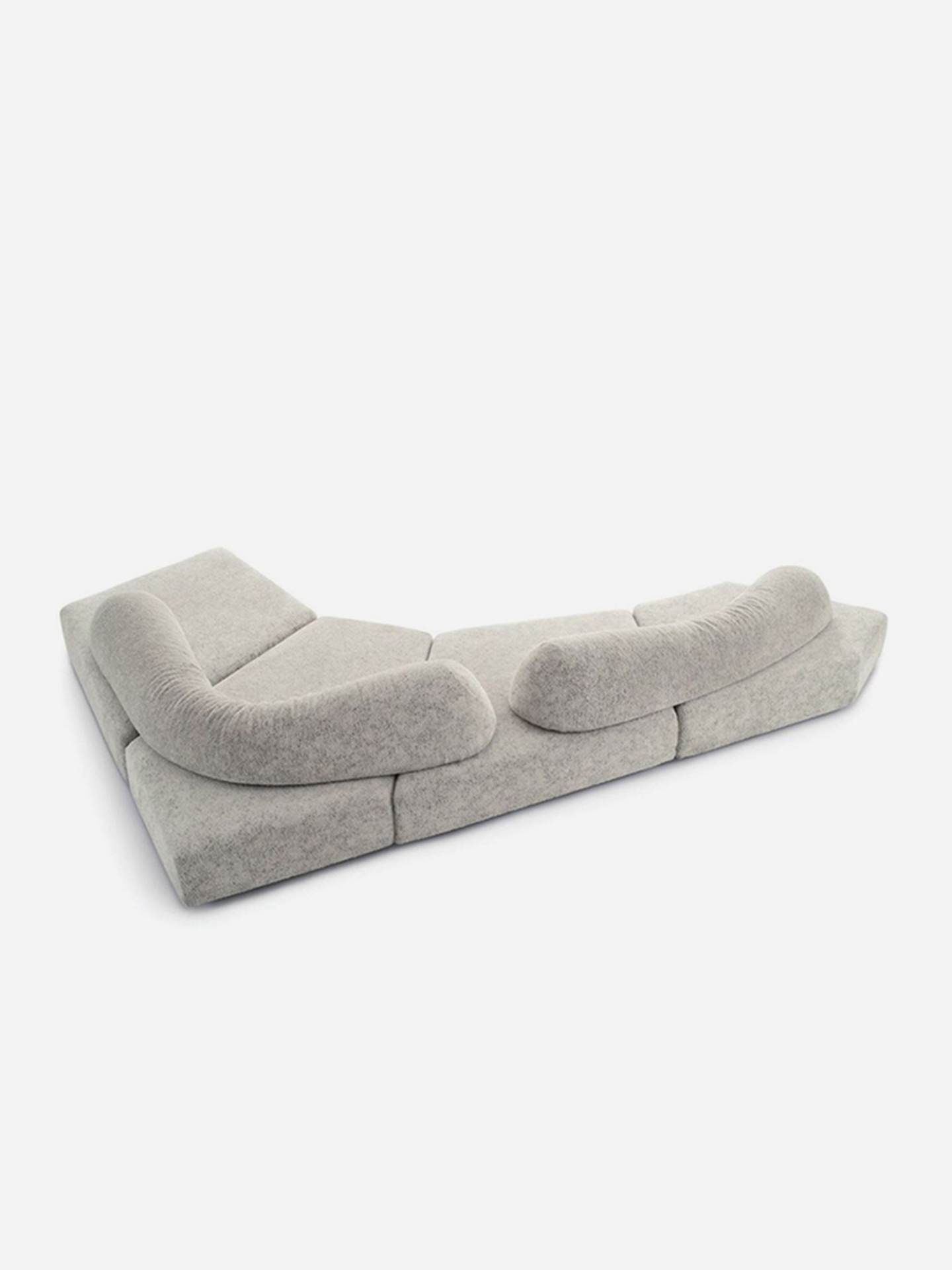 Italian Minimalist Rock Sofa, Large Villa Living Room Modular Sofa, Modern Minimalist Luxury Fabric Irregular Combination couch.