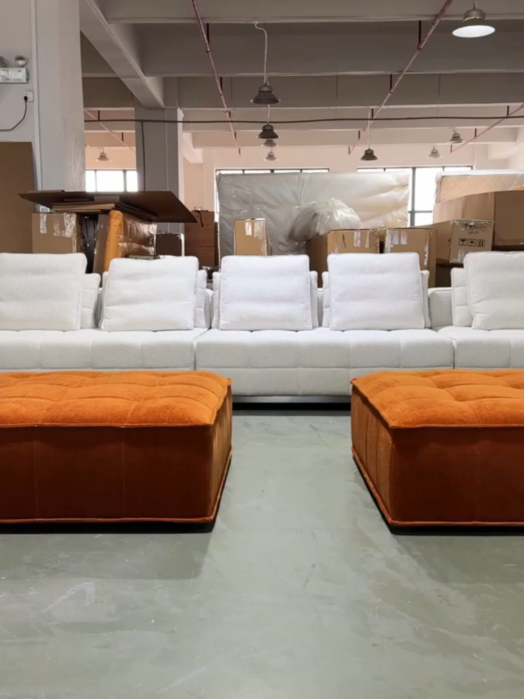 Modern Nordic style Piedmont sofa, living room and bedroom tofu block sofa, fabric and leather lazy module combination couch.