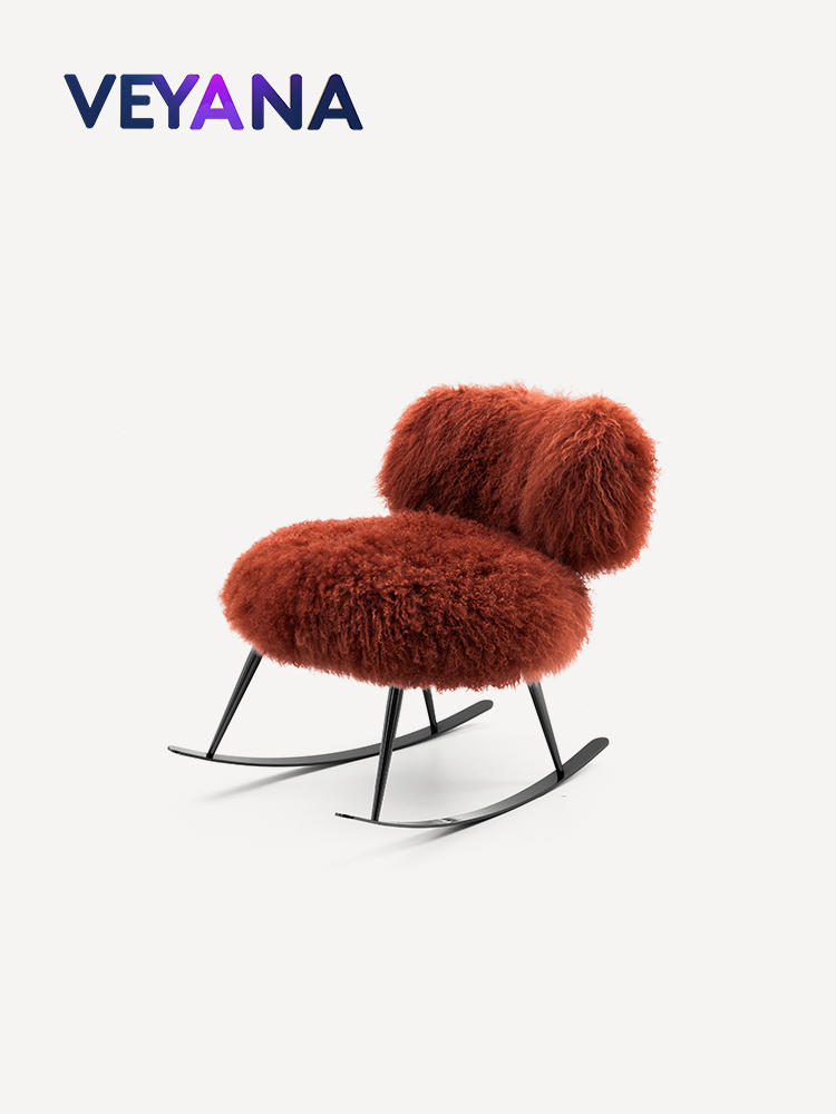 Italian style Nepal sofa chair, balcony living room casual coffee chair, dressing room single rocking chair, real wool double chair.