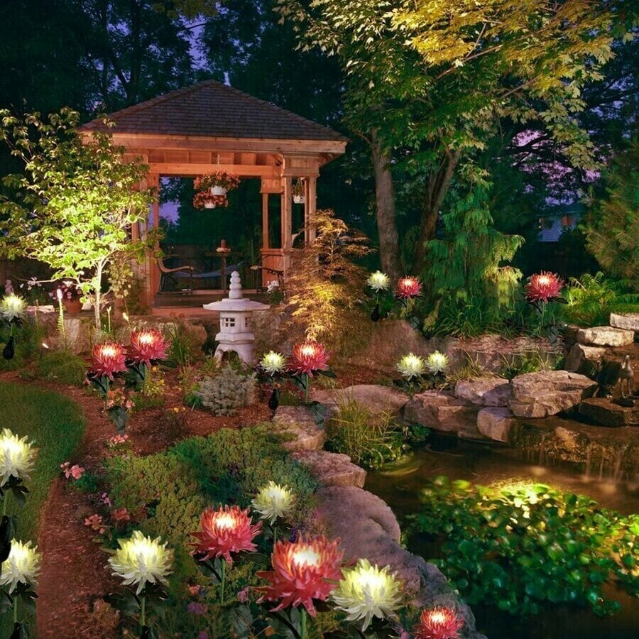 🎁Best Mother's Day Gift Of 2023🎁Outdoor Chrysanthemum Solar Garden Stake Decor Lights