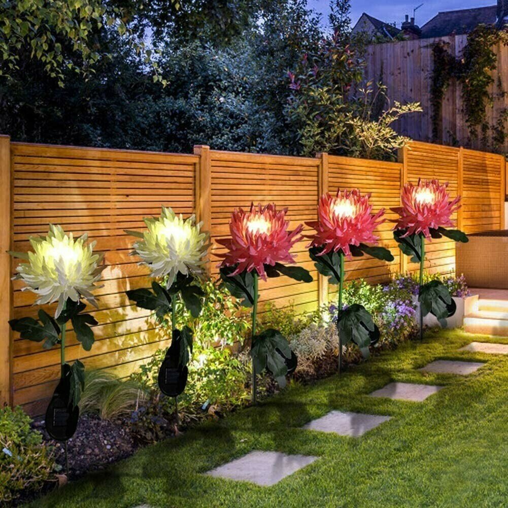 🎁Best Mother's Day Gift Of 2023🎁Outdoor Chrysanthemum Solar Garden Stake Decor Lights