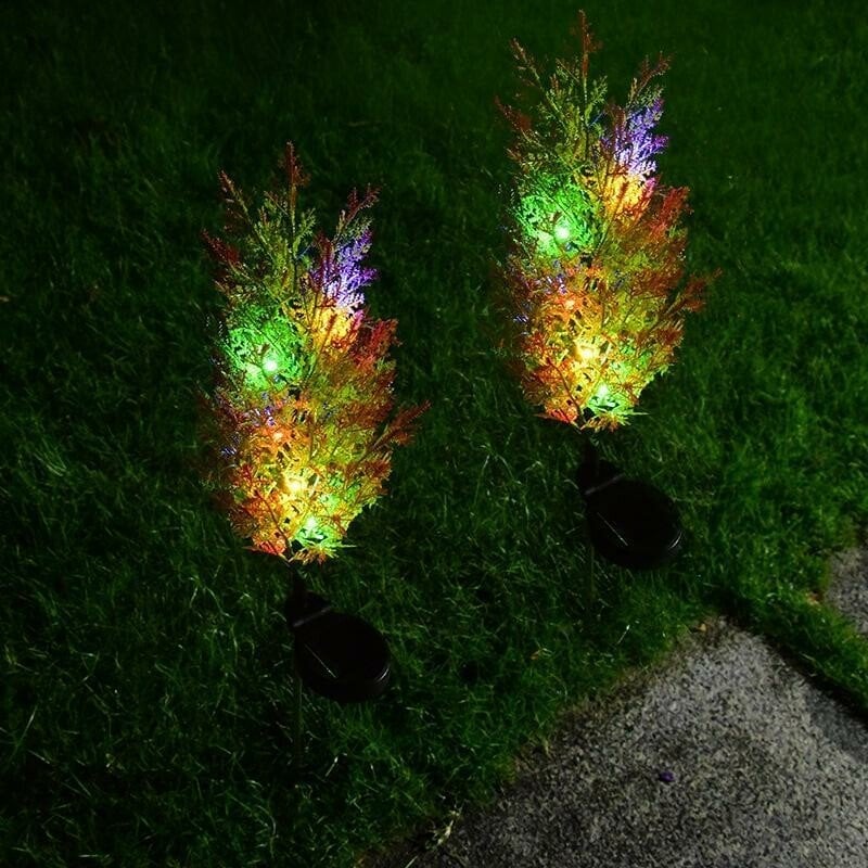 Solar Christmas LED Colored Pine and Cypress Tree Light