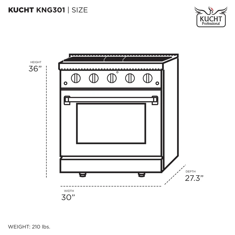 Pro-Style 30 in. 4.2 cu. ft. 4-Burner Freestanding Gas Range with Convection Oven