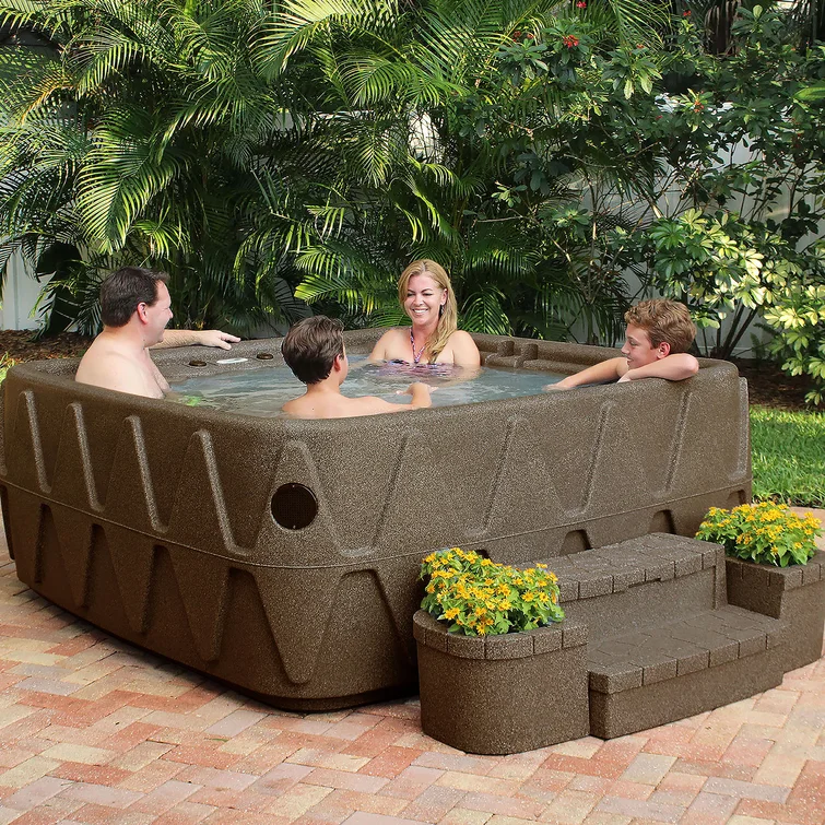 Elite AR500 5-Person 29-Jet Plug & Play Hot Tub with Ozonator, powered By Jacuzzi Pumps
