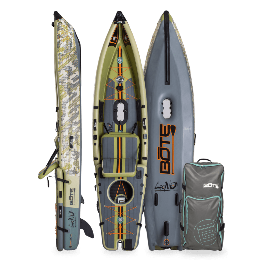 LONO Aero 12′6″ Verge Camo Inflatable Kayak Package