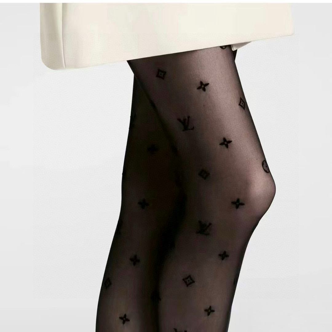 LV Fashion Lettering Bodystockings V3107