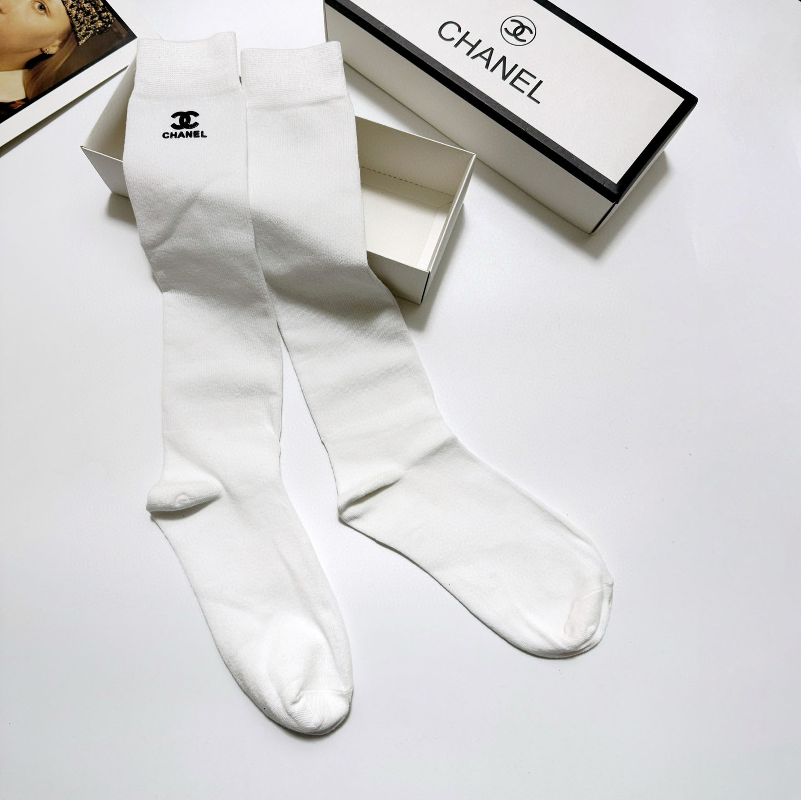 CH Summer Fashion Cotton Long Socks Calf Socks V3102