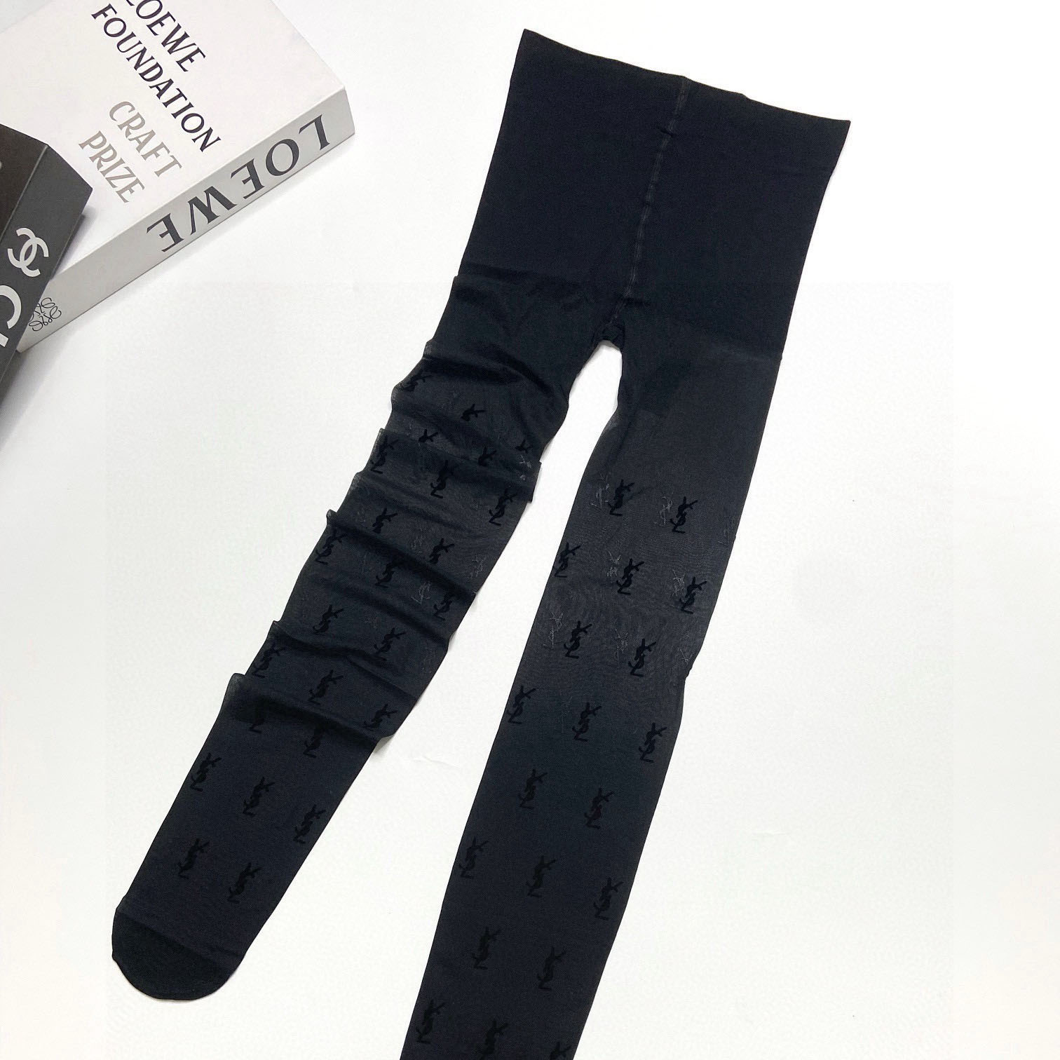 YSL Classic Letter One-Piece Stockings V3106