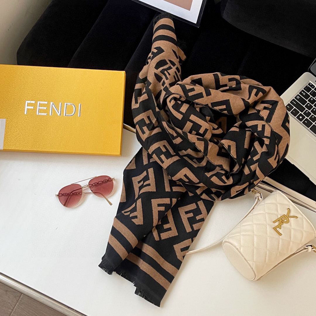 FD Double F Monogram Scarf V380131