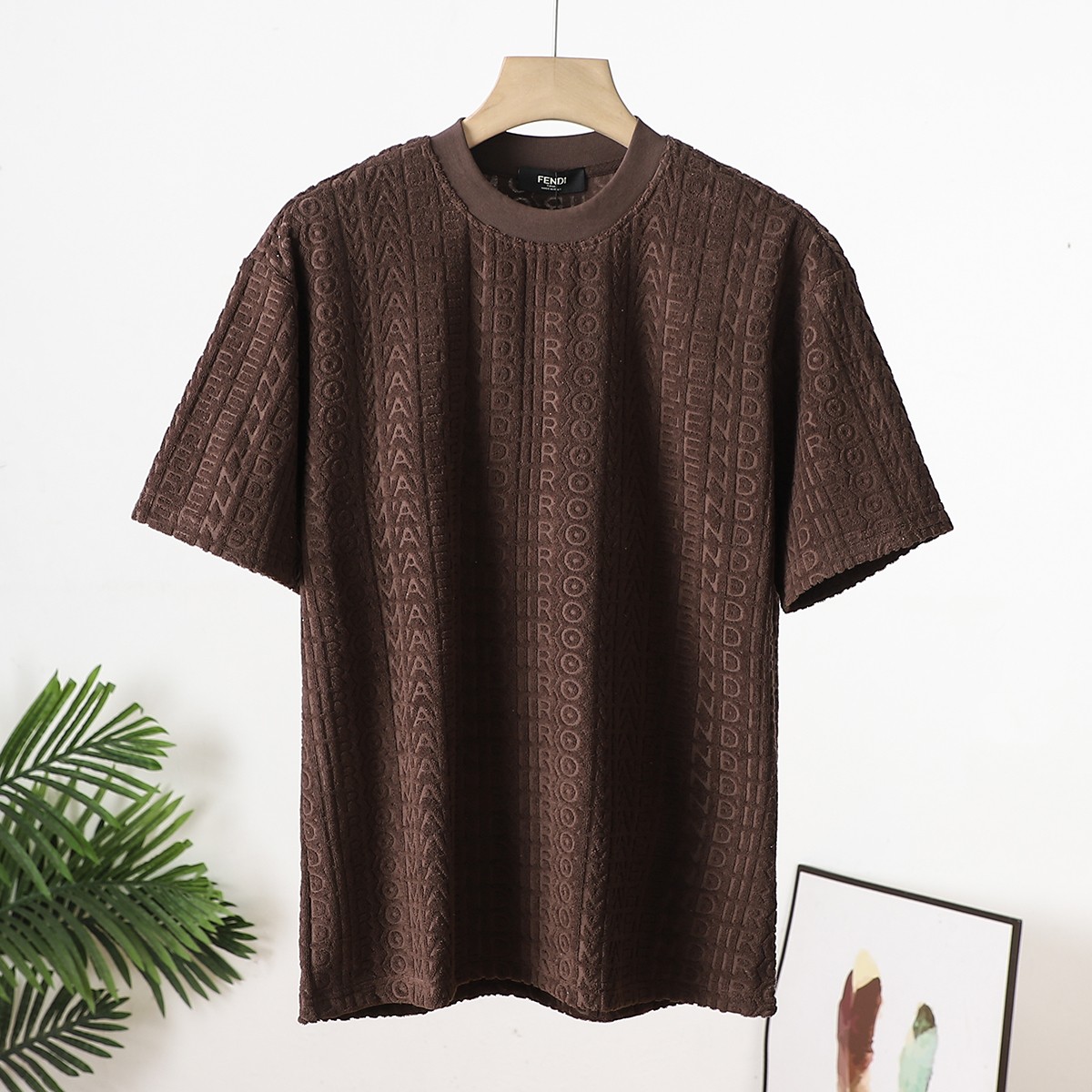 FD 25 New All-over Printed Jacquard Short Sleeves V380135