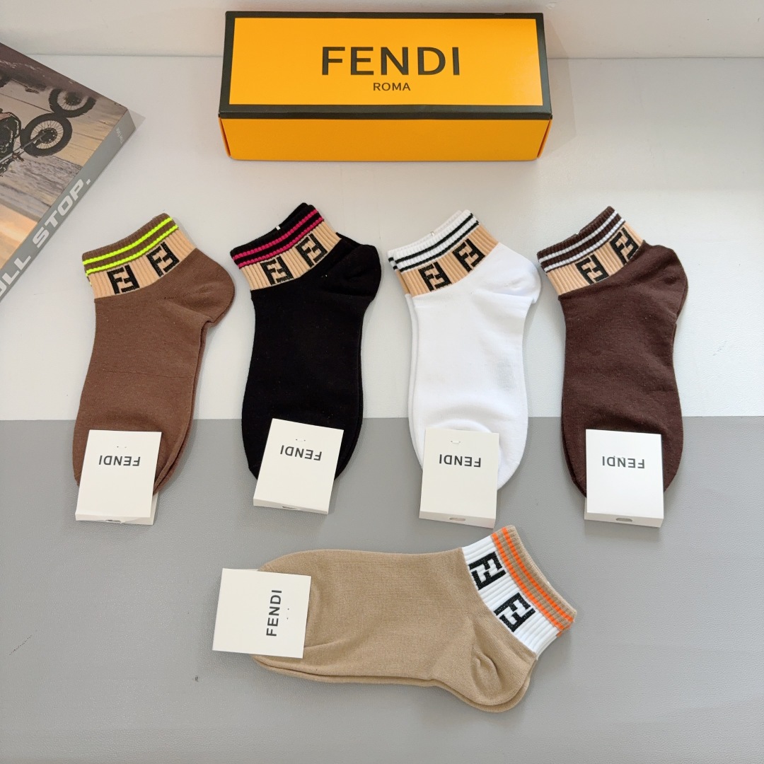 FD Fashionable double F letter socks V380143