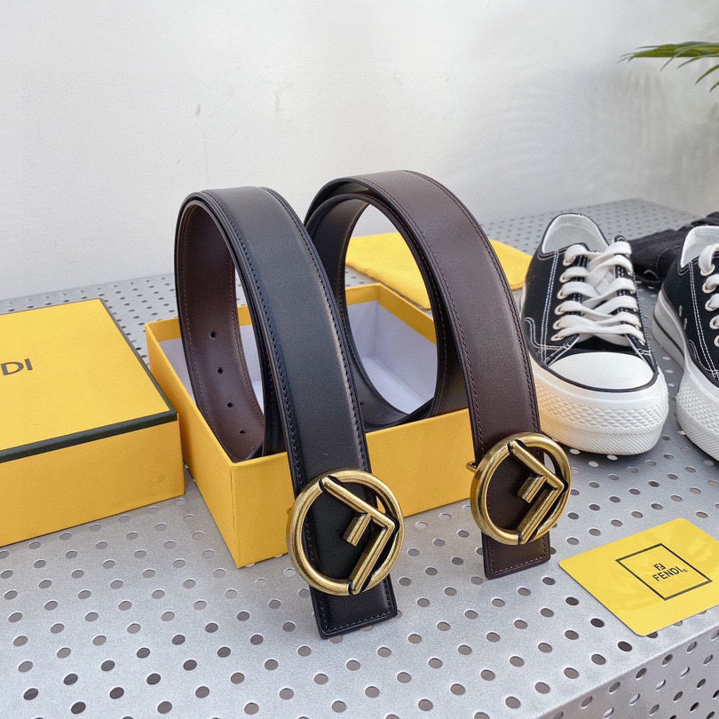 FD Classic letter F fashion width 3.8cm women's belt V58003