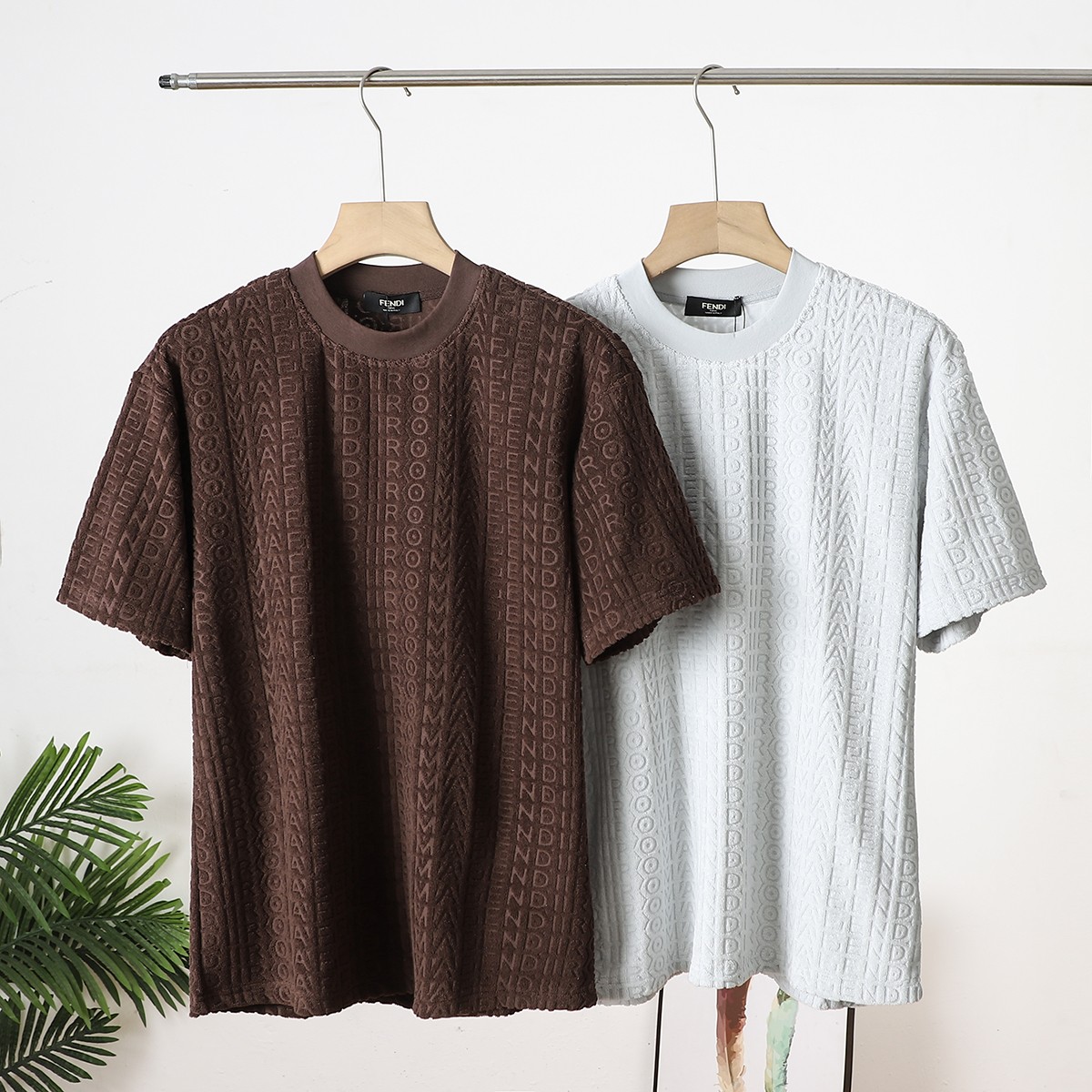 FD 25 New All-over Printed Jacquard Short Sleeves V380135