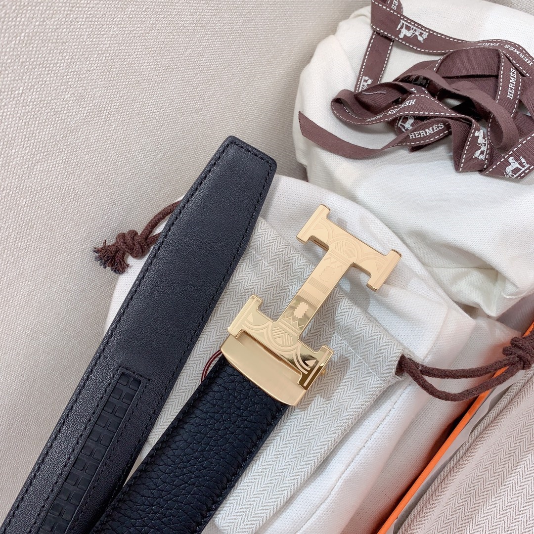 HM  Men's classic Automatically buckle with delicate hidden patterns belt YV24052013