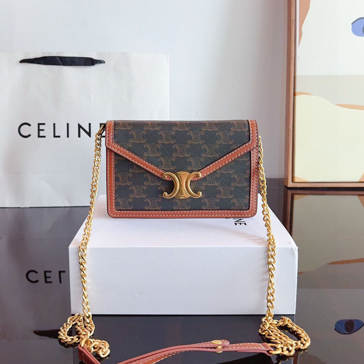 CE Fashion Chain Shoulder Crossbody Bag BV24052018