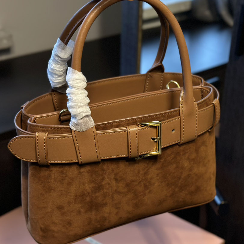 PRA Suede leather handbag BV24051505