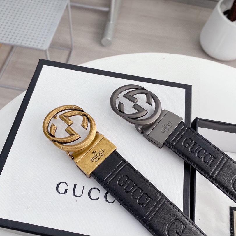 GG logo buckle Men's classic Cowhide belt YV24052011