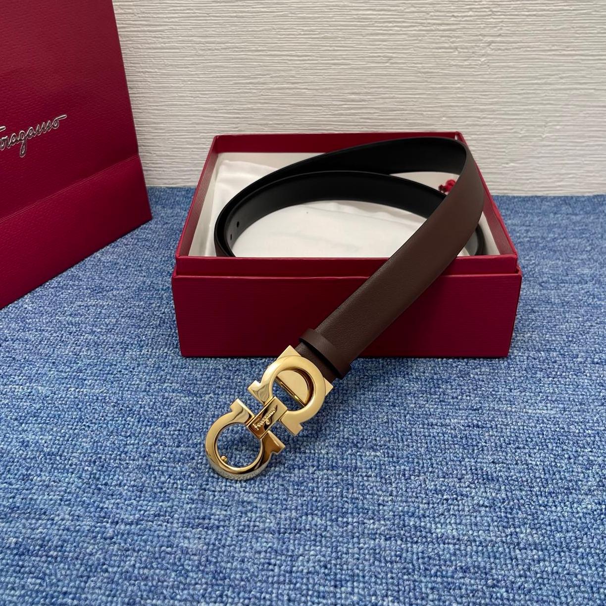 SF  steel buckle Double-sided adjustable Women's Belt YV24052007