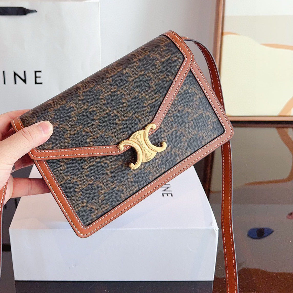 CE Fashion Chain Shoulder Crossbody Bag BV24052018