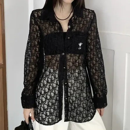 CD New Lace Micro-Transparent Sun Protection Top F24080603