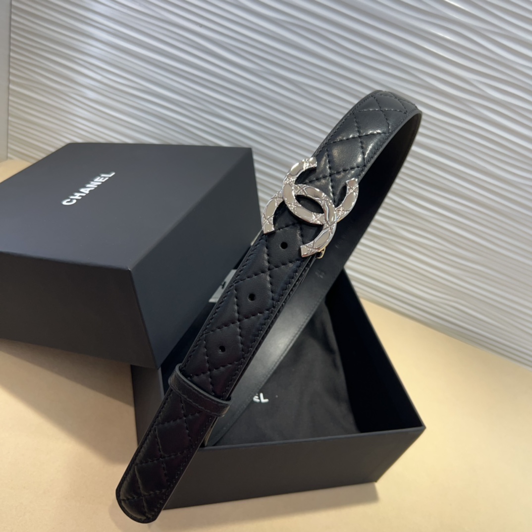 CH Classic double-C buckle leather belt  YV24052106