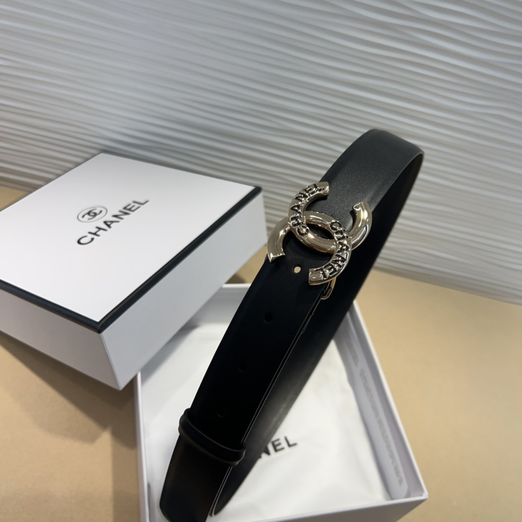 CH Classic double C  logo buckle leather belt   YV24052109