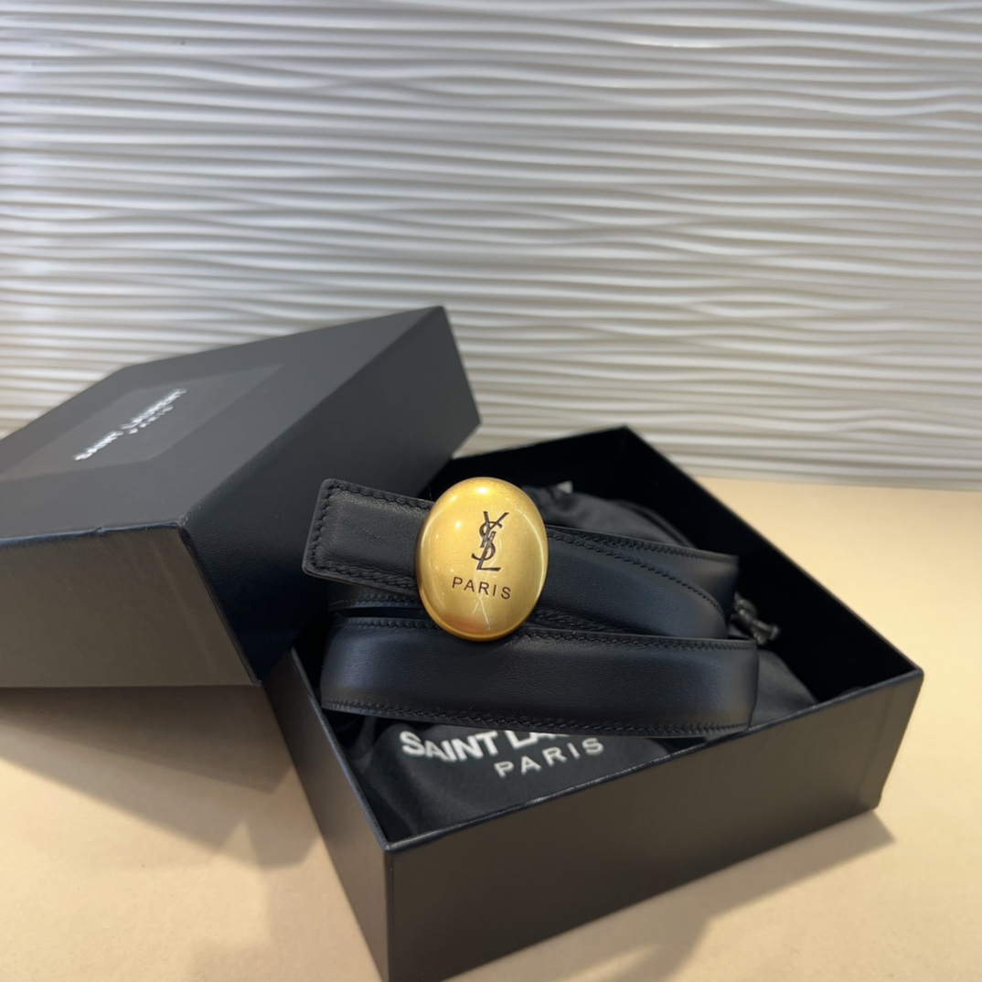 YSL Women's oval buckle belt  YV24052107