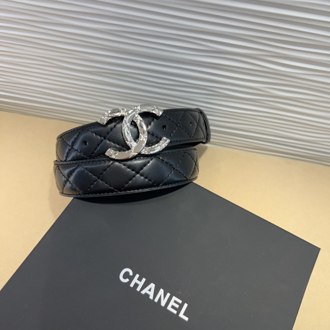 CH Classic double-C buckle leather belt  YV24052106