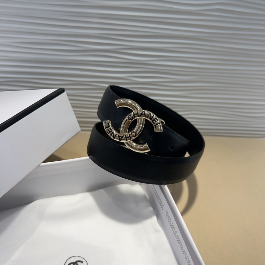 CH Classic double C  logo buckle leather belt   YV24052109