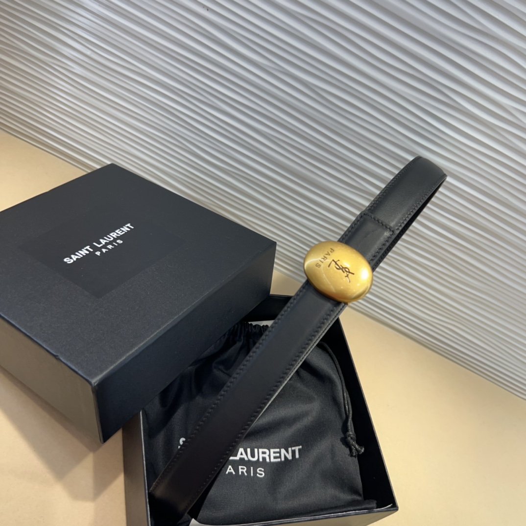 YSL Women's oval buckle belt  YV24052107