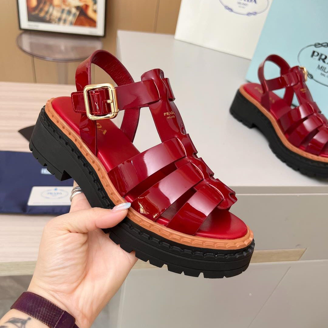 PRA Women's Fashion Patent Leather Sandals HS250203