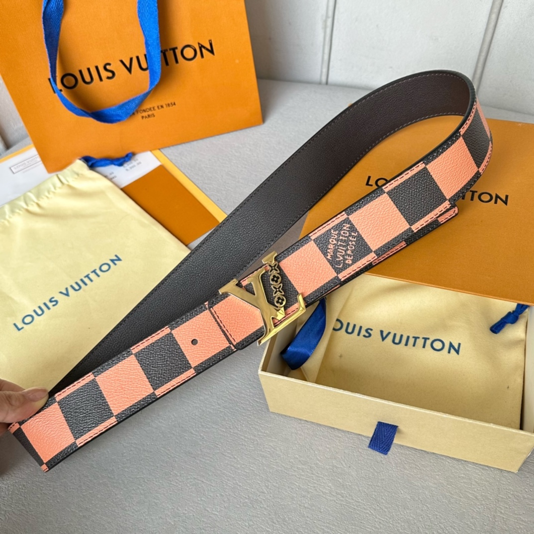 LV  Double-sided Reversible unique color Logo Buckle  men's belt YV24052206